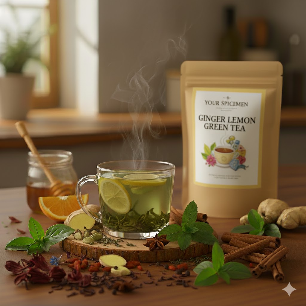 Ginger Lemon Green Organic Tea